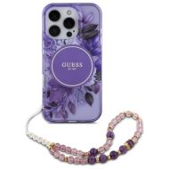 GUESS Flowers Pearl Strap MagSafe iPhone 16 Pro Max