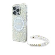 GUESS Flowers Allover Electro Pearl Strap MagSafe iPhone 16 Pro Max