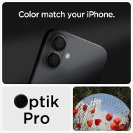 Spigen GLAStR EZ FIT OPTIK Pro 2-Pack: Ochrana fotoaparátu iPhone 16 Plus / 16 černá