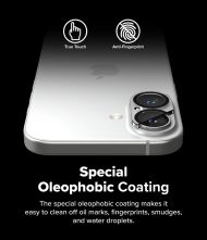 Ringke Camera Full Cover Glass 2-Pack: Ochrana fotoaparátu iPhone 16 / 16 Plus čirá