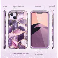 Pouzdro i-Blason Cosmo iPhone 14/13 Marble Purple