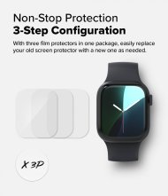 Ochranná fólie Ringke Dual Easy Film 3-Pack Apple Watch 10 (42mm) čirá