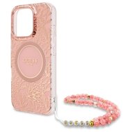 GUESS Flowers Allover Electro Pearl Strap MagSafe iPhone 16 Pro