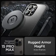 Pouzdro Spigen Rugged Armor MagFit iPhone 15 Pro Matte Black