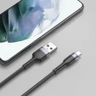 TECH-PROTECT ULTRABOOST Kabel USB-A / micro USB 2,4A 200cm černý