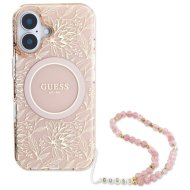 GUESS Flowers Allover Electro Pearl Strap MagSafe iPhone 16