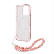 GUESS Flowers Allover Electro Pearl Strap MagSafe iPhone 16 Pro