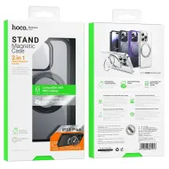 Kryt HOCO Stand Magnetic AS1 na iPhone 15 Plus černé
