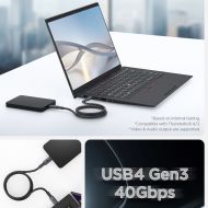 Prémiový kabel Spigen ArcWire PB2203 USB-C PD240W 40Gbps 120cm černý