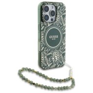 GUESS Flowers Allover Electro Pearl Strap MagSafe iPhone 16 Pro