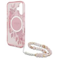 GUESS Flowers Pearl Strap MagSafe iPhone 16 Plus