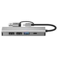 Tech-Protect HB03 USB-C / USB-A Hub 5v1 USB2.0 USB3.0 RJ45 PD100W space grey