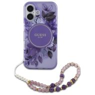 GUESS Flowers Pearl Strap MagSafe iPhone 16 Plus