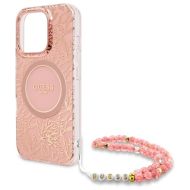 GUESS Flowers Allover Electro Pearl Strap MagSafe iPhone 16 Pro Max