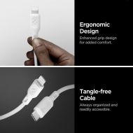 Kabel Spigen Essential MFi C10CL USB-C / Lightning 2-Pack 1m Bílý