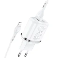 Nabíječka hoco. N4 + Lightning kabel bílá