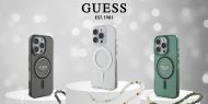 GUESS HardCase IML Glitter MagSafe + Pearl Strap iPhone 16