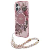 GUESS Flowers Pearl Strap MagSafe iPhone 16 Plus