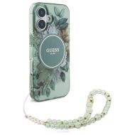 GUESS Flowers Pearl Strap MagSafe iPhone 16 Plus