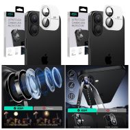 Ringke Camera Full Cover Glass 2-Pack: Ochrana fotoaparátu iPhone 16 / 16 Plus čirá