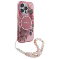 GUESS Flowers Pearl Strap MagSafe iPhone 16 Pro