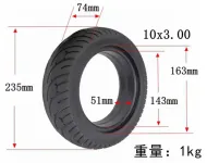 FHTYRE Bezdušová plná pneumatika 10x3