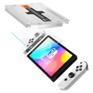 Tvrzené sklo Spigen GLAStR EZ Fit 2-Pack Nintendo Switch OLED čiré