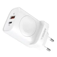 Nabíječka Veger W002E USB-A USB-C Apple Watch PD 20W + 2,5W