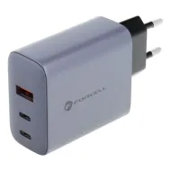 Nabíječka Forcell F-Energy VT-42B 2xUSB-C & USB-A GaN 65W 4A PD/QC4.0 šedá