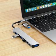 Tech-Protect HB06 USB-C / USB-A Hub 8v1 USB2.0+3.0 SD TF Jack 3,5mm space grey