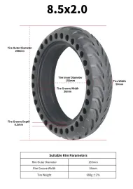 Nedong Bezdušová plná pneumatika 8,5x2 Xiaomi Scooter 2/3/Pro/Pro 2/1S/Essential - modrá