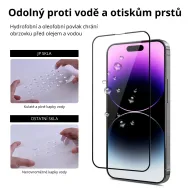 JP 3D sklo s instalačním rámečkem, iPhone 14 Pro, černé