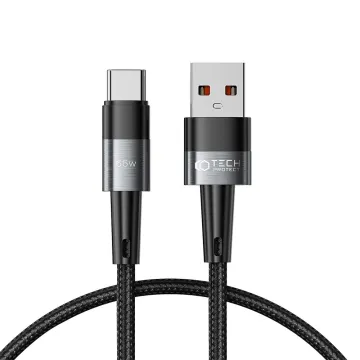 Kabel Tech-Protect UltraBoost YJ-0031 USB-A / USB-C 66W/6A 50cm černý/šedý