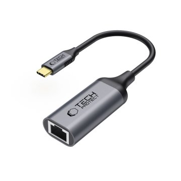 Adaptér Tech-Protect UltraBoost USB-C Ethernet RJ45 1000mbps černý