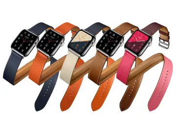 Kožený řemínek Double Tour pro Apple Watch Series 9/8/7 (45mm)