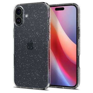 Spigen Liquid Crystal Glitter iPhone 16 Plus Crystal Quartz