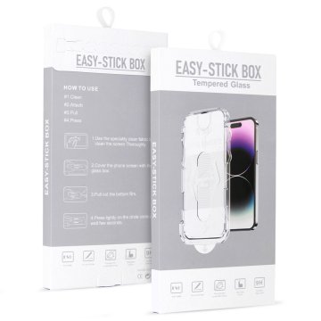 Toptel Full Glue Easy-Stick Box Tvrzené sklo iPhone 16 Pro Max