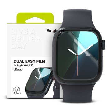 Ochranná fólie Ringke Dual Easy Film 3-Pack Apple Watch 10 (42mm) čirá