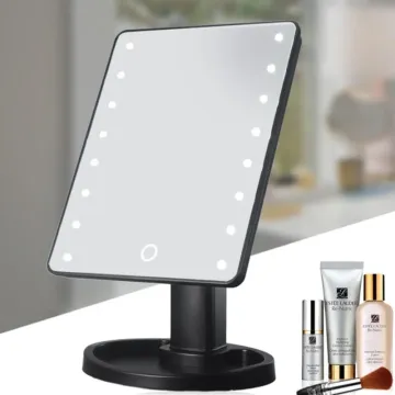 LED Mirror L16 Kosmetické make-up zrcátko černé