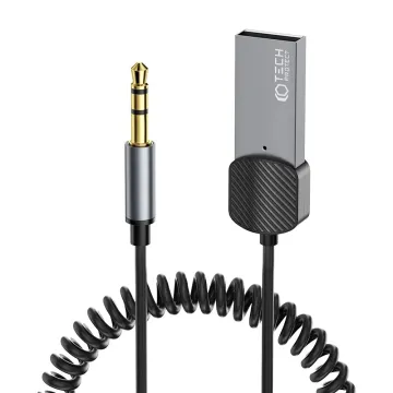 Tech-Protect UltraBoost AC-006 Bluetooth AUX audio adaptér - šedý