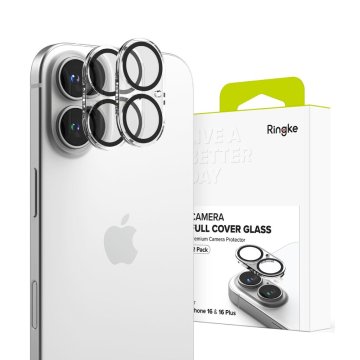 Ringke Camera Full Cover Glass 2-Pack: Ochrana fotoaparátu iPhone 16 / 16 Plus čirá