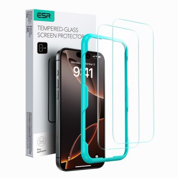 ESR Tempered-Glass 2-Pack: Ochranná tvrzená skla iPhone 16 Plus čiré