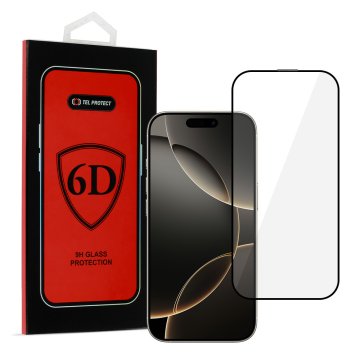 Tvrzené sklo Tel Protect 6D 9H Glass Protection iPhone 16 Pro černé