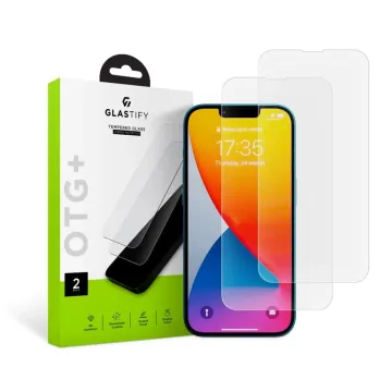 Tvrzené sklo GLASTIFY OTG+ 2-PACK iPhone 14 / 13 Pro / 13 čiré