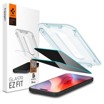 Spigen GLAStR EZ FIT Privacy 2-Pack Tvrzená skla iPhone 16 Pro