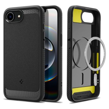 Spigen Rugged Armor MagFit s MagSafe na iPhone 16e Matte Black