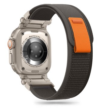 Tech-Protect Nylon Delta Apple Watch 6/7/8/9/10/SE a Ultra 1/2 44/45/46/49mm černý/oranžový