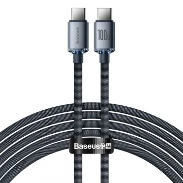 Kabel Baseus Crystal Shine USB-C / USB-C PD100W 2m černý