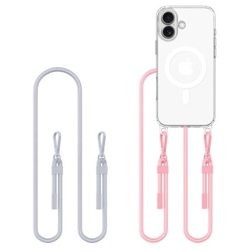 Tech-Protect FlexAir Chain MagSafe iPhone 16 Grey & Pink