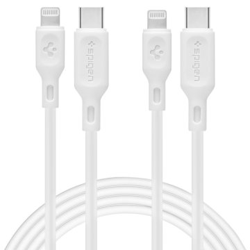 Kabel Spigen Essential MFi C10CL USB-C / Lightning 2-Pack 1m Bílý